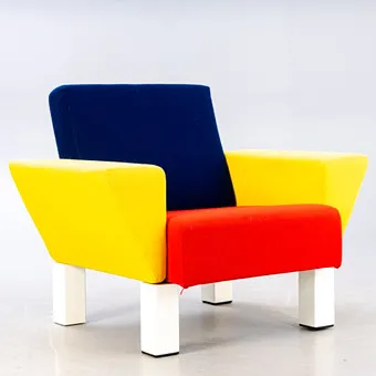 ETTORE SOTTSASS. Křeslo ze série Westside pro Knoll International, 80. léta.