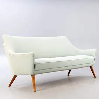 Sofa with light mint green fabric, Germany, 1950s.