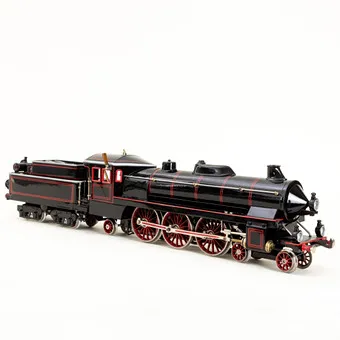 Dampflokomotive mit Schlepptender Spur 0.