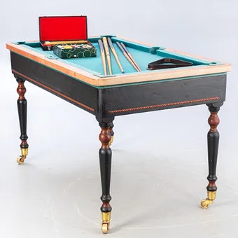 Table de billard, probablement Angleterre, 2e moitié du 20e siècle.