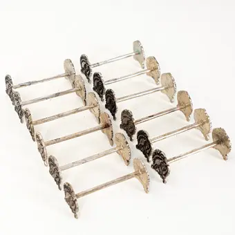 12 knife rests, silver, Java, Indonesia, 1st half 20th c.