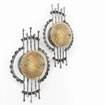 Tom Ahlström and Hans Ehrlich, pair of wall lamps, Sweden, 1960s-1970s (2).