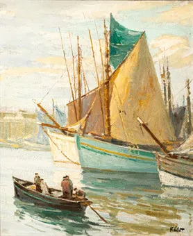 HENRY EMILE VOLLET (1861-1945). Port bretoński.