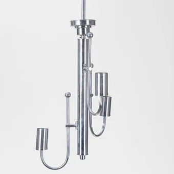 Hanglamp van metaal, jaren 1970.