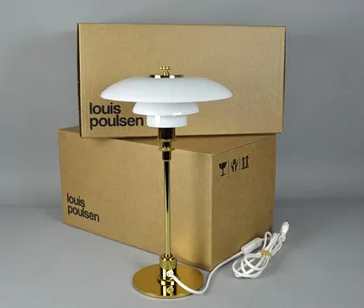 POUL HENNINGSEN. 2x lampy stołowe PH 2/1 z mosiądzu.