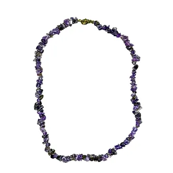 AMETHYST-SPLITTERKETTE MIT FEDERRINGVERSCHLUSS.