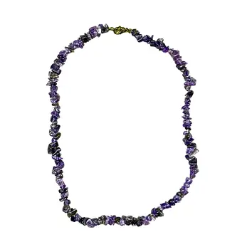 AMETHYST-SPLITTERKETTE MIT FEDERRINGVERSCHLUSS.