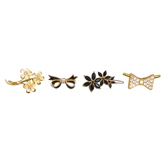 Ensemble de broches et parure cheveux, 4 pièces
