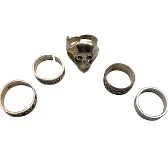 5 RINGE AUS 925ER SILBER.