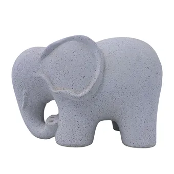 Elephant decorative figurine made of artificial stone.