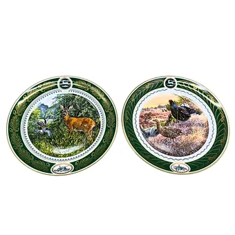 Deux assiettes annuelles du Deutsches Jagdmuseum München 1987 et 1988