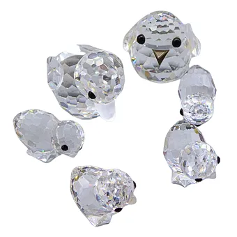Lot de 6 oiseaux Swarovski.