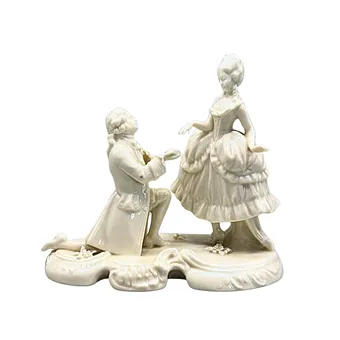Capodimonte. Porseleinen beeldje "Huwelijksaanzoek".
