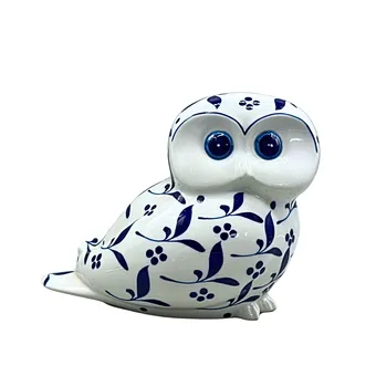 VILLEROY & BOCH. GALLO DESIGN HANDBESCHILDERDE PORSELEINEN UIL - MANILA ROYAL BLUE