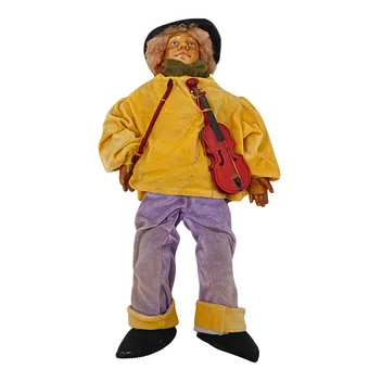 DEKORATIONSFIGUR MUSIKANT MIT VIOLINE.