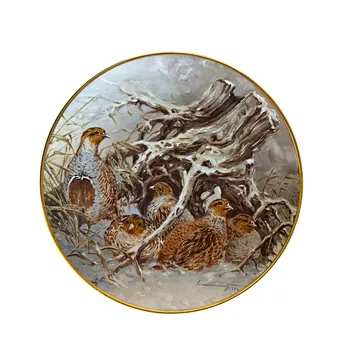 HANNES LIEDERLEY. LIMITOWANY TALERZ PORCELANOWY "HOFFENTLICH KOMMEN SIE GUT DURCH DEN WINTER" OD AK KAISER PORZELLAN