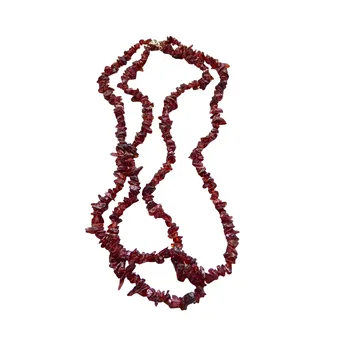 GRANAAT SPLINTERKETTING MET 925 ZILVEREN SLUITING.