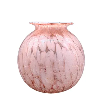 LEONARDO ROZE SPATTER-GLASS VAAS.