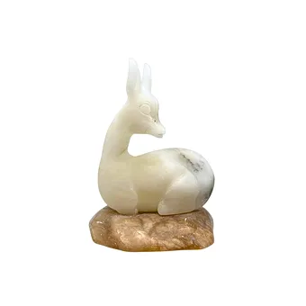 Rossi alabaster deer figurine from Volterra, Italy.