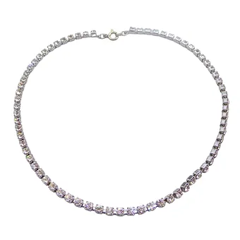 STRASS TENNISKETTING MET VERSTELBARE VEERRINGSLUITING.