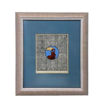 LIMITIERTE LITHOGRAPHIE IN EINEM HOLZRAHMEN - SIGNIERT.