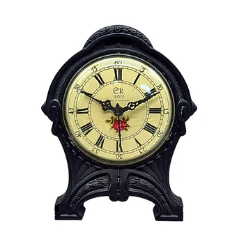 EK quartz table clock with Scholer movement, Swiss Made.