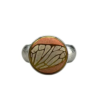 PAVO REAL RING MIT SCHMETTERLINGSMOTIV.