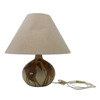 SØHOLM TISCHLAMPE AUS KERAMIK MIT LAMPENSCHIRM.