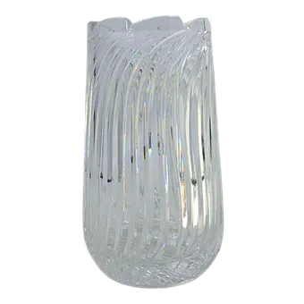 KRISTALLVASE MIT WIRBELMUSTER.