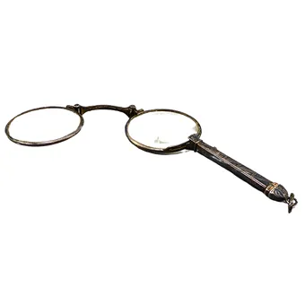 Lorgnette opera glasses in 935 silver with optical lenses, hallmarked