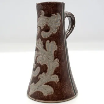 Zöller ceramic handled vase, handmade.