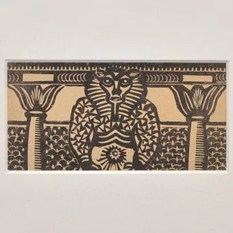 JEAN ALEXIS MORIN (1877 - 1940). "JEAN-MORIN", ORYGINALNY DRZEWORYT, BEZ TYTUŁU, 1934, W PASSE-PARTOUT.