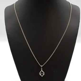 COLLIER DESIGNER 835 ARGENT PENDENTIF PIERRE COLORÉE