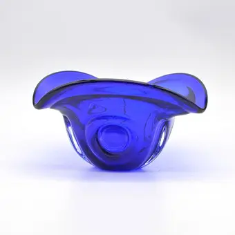 MURANO DESIGNOVÁ MISKA, NEZNÁMÝ UMĚLEC, STUDIOVÉ SKLO, ITÁLIE, KOLEM 1950.