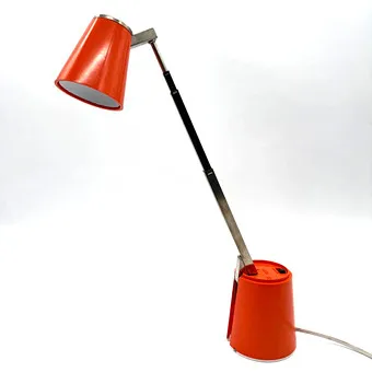 LAMPETTE SPACE AGE TELESKOP TISCHLAMPE ORANGE DEUTSCHLAND 1960ER / 1970ER.