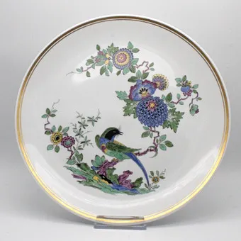Meissen bord „Indische Fels & Vogelmalerei”, 4e keus, D. 26cm, 20e eeuw.