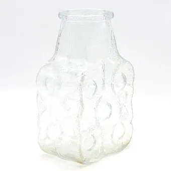 LARS HELLSTEN. DESIGN VAAS, GLAS, TRANSPARANT, VOOR WALTHER GLAS, CA. 1970.