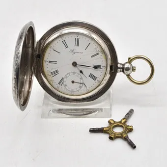 Le Fils de R. Picard, La Chaux-de-Fonds. Pégasus, antique pocket watch, chronometer, 15 rubies, key winding, 825 silver case, circa 1890~1900.