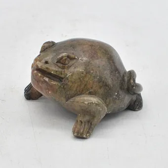 FROSCH, SKULPTUR, SPECKSTEIN, FRÜHES 20. JAHRHUNDERT.