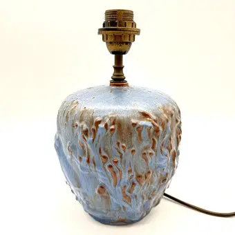 VINTAGE STUDIO CERAMIC LAMP BASE 1960S/1970S DRIP GLAZE