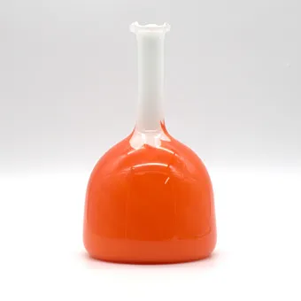 OPALVASE "FLAME" POP-ART-SPACEAGE DESIGNER VASE. ITALIEN (1970).