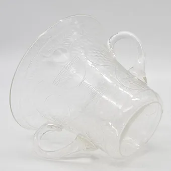 TWO-HANDLED GOBLET, SECOND EMPIRE STYLE (NAPOLEON III), GLASS, HAND-CUT, CIRCA 1870.