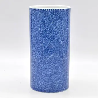 Ambrogio Pozzi. Rosenthal Studio-Linie, „Duo Nordic”, wazon cylindryczny, porcelana, Niemcy, około 1970.