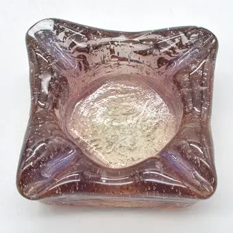 DESIGNERSCHALE, MEHRFACHES STUDIOGLAS, HANDGEMACHT, UM 1960ER JAHRE.