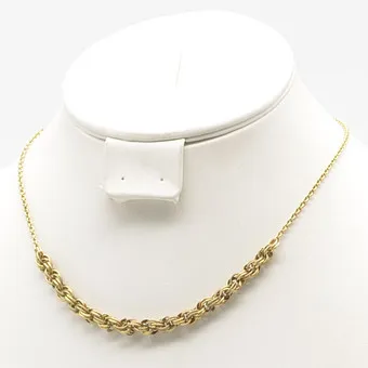 COLLIER DESIGNER, DÉCOR CANNELÉ, AMERICAN DOUBLÉ, 20E SIÈCLE.