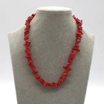 Vintage natuurlijke koraalsplit ketting.