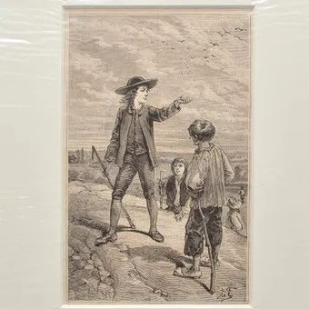 NIEZNANY ARTYSTA, ORYGINALNA STALORYT, OK. 1871, W PASSE-PARTOUT.