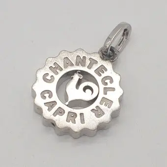 CHANTECLER CAPRI, LOGO ANHÄNGER, HAHN, STERLINGSILBER, VINTAGE, DM CA. 27 MM.