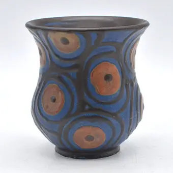 HERMAN KÄHLER (1846-1914). WAZON PROJEKTOWY "HAK", ART DECO, CERAMIKA, DANIA, OK. 1930.
