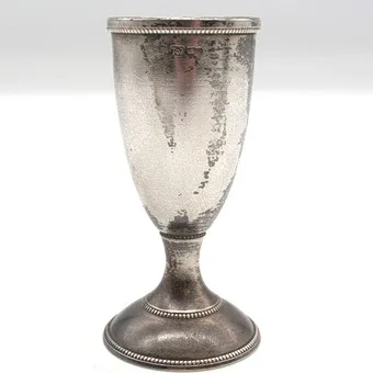 ANTIQUE RUSSIAN CUP 875 SILVER/84 ZOLOTNIKI, WITH MAKER'S MARK.
